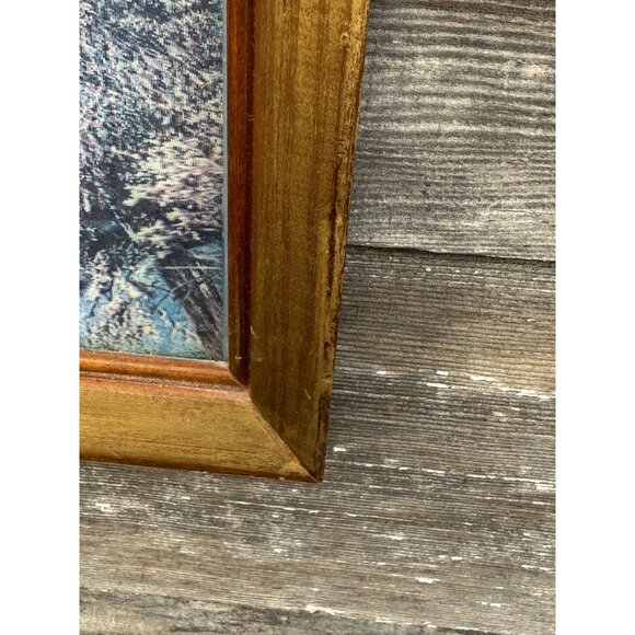 Vintage 70's Lenticular 3D Hologram Guardian Angel Children Framed Picture - Picture 11 of 15